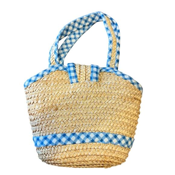 Vintage Bernard for Lubin & Sons Embroidered Mini Straw Purse Bag Squirrel Girls - Picture 2 of 6